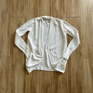 White open-front ribbed cardigan Size XS